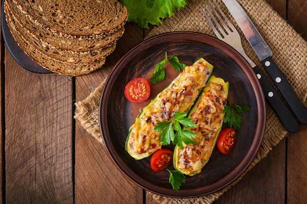 Как приготовить цукини с грибами в духовке